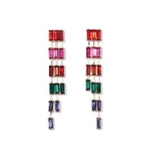 New York & Company Gemstone Strand Drop Earrings